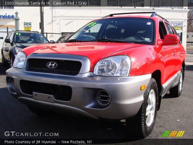 2003 Hyundai Santa Fe I4 in Canyon Red