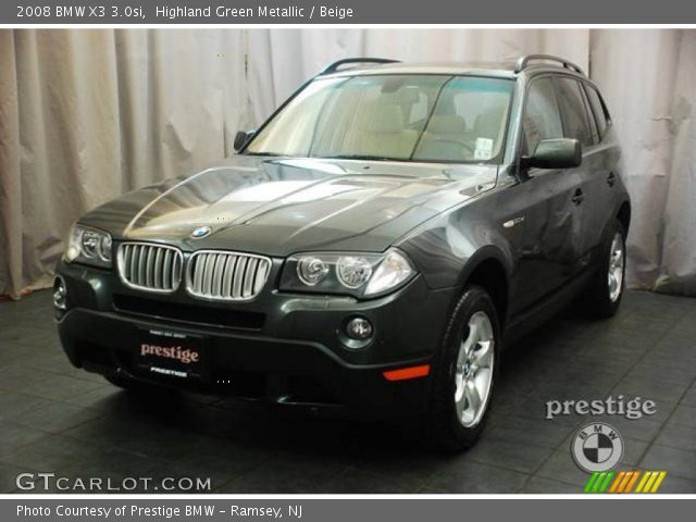 2008 BMW X3 3.0si in Highland Green Metallic