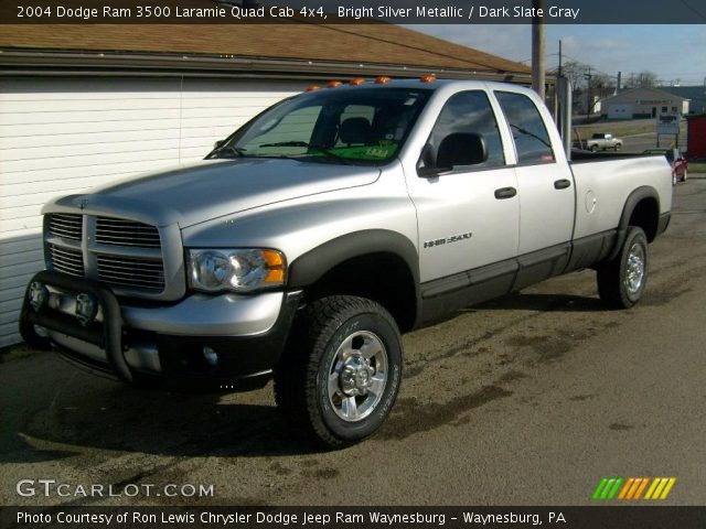 2004 Dodge Ram 3500 Laramie Quad Cab 4x4 in Bright Silver Metallic