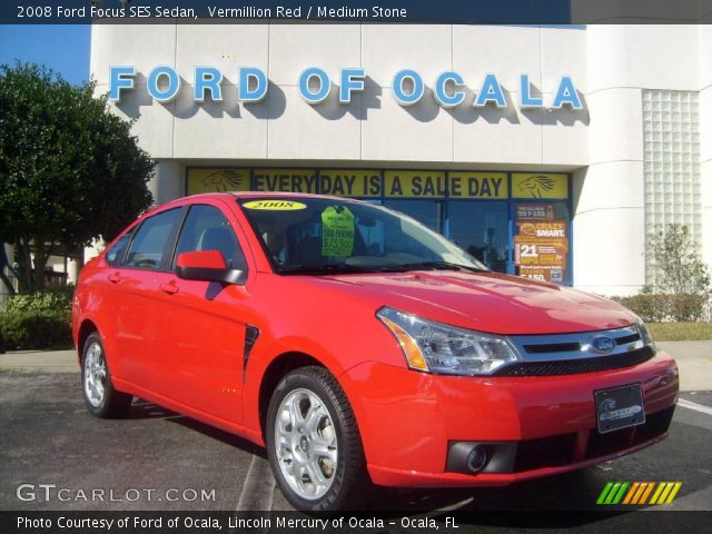 2008 Ford Focus SES Sedan in Vermillion Red
