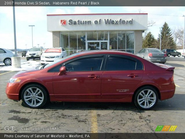 2007 Honda Civic Si Sedan in Habanero Red Pearl