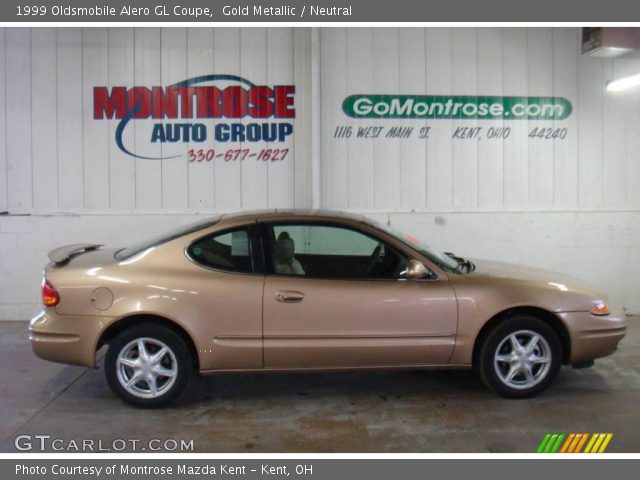 1999 Oldsmobile Alero GL Coupe in Gold Metallic