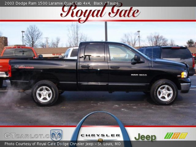 2003 Dodge Ram 1500 Laramie Quad Cab 4x4 in Black
