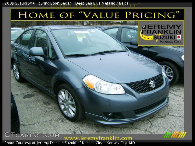 2009 Suzuki SX4 Touring Sport Sedan in Deep Sea Blue Metallic