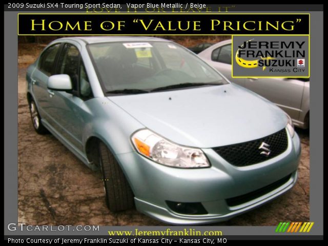 2009 Suzuki SX4 Touring Sport Sedan in Vapor Blue Metallic
