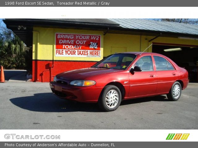 1998 Ford Escort SE Sedan in Toreador Red Metallic