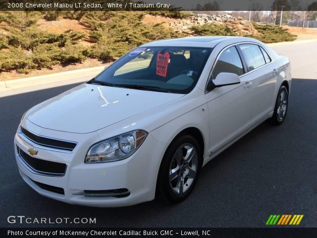 2008 Chevrolet Malibu LT Sedan in White
