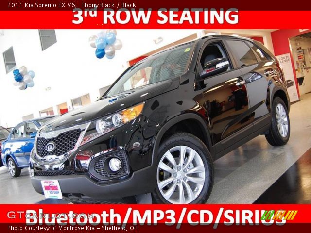 2011 Kia Sorento EX V6 in Ebony Black
