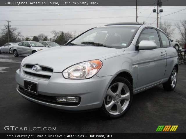 2008 Hyundai Accent GS Coupe in Platinum Silver