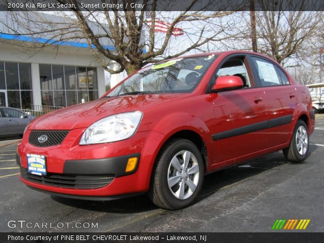 2009 Kia Rio LX Sedan in Sunset Orange