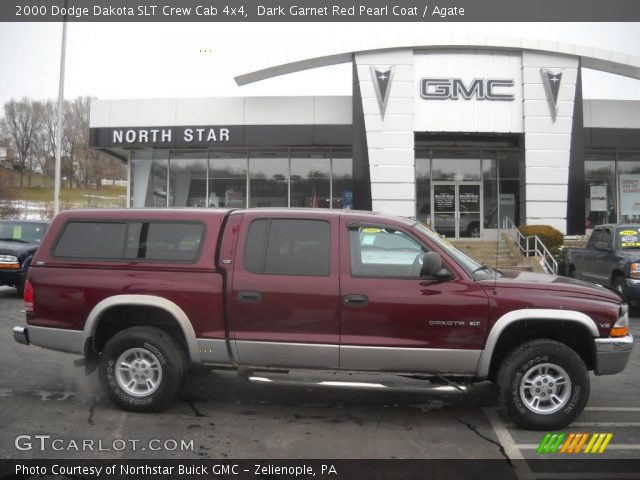 2000 Dodge Dakota SLT Crew Cab 4x4 in Dark Garnet Red Pearl Coat