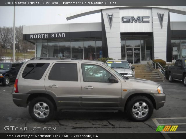 2001 Mazda Tribute LX V6 4WD in Parchment Gold Metallic