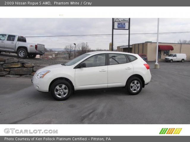 2009 Nissan Rogue S AWD in Phantom White