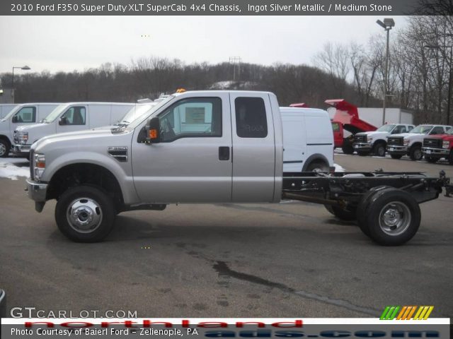 2010 Ford F350 Super Duty XLT SuperCab 4x4 Chassis in Ingot Silver Metallic