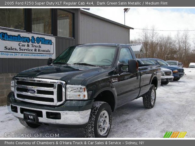 2005 Ford F250 Super Duty XLT Regular Cab 4x4 in Dark Green Satin Metallic