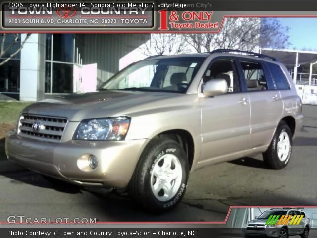 2006 Toyota Highlander I4 in Sonora Gold Metallic