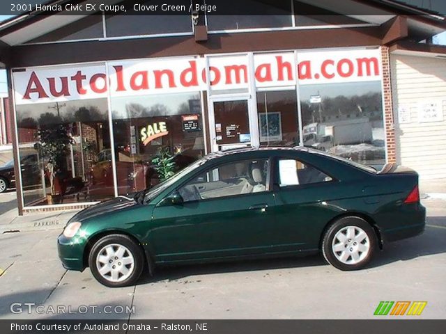 2001 Honda Civic EX Coupe in Clover Green