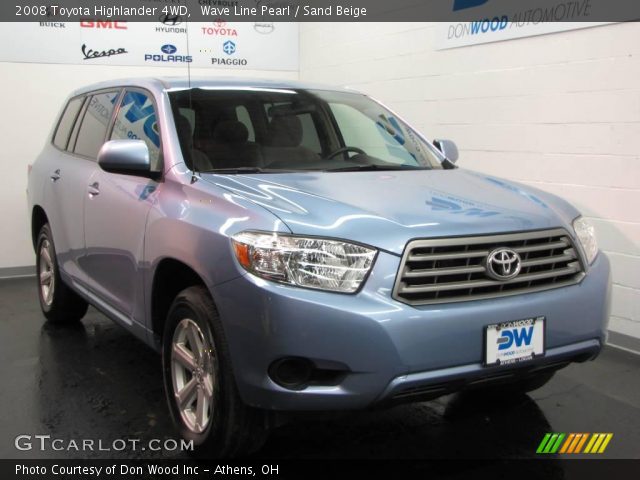 2008 Toyota Highlander 4WD in Wave Line Pearl