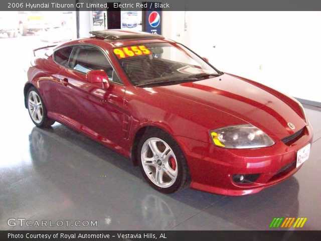 2006 Hyundai Tiburon GT Limited in Electric Red