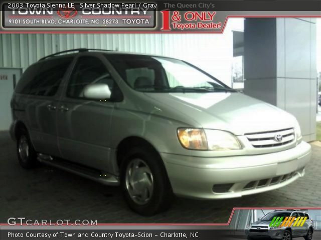 2003 Toyota Sienna LE in Silver Shadow Pearl