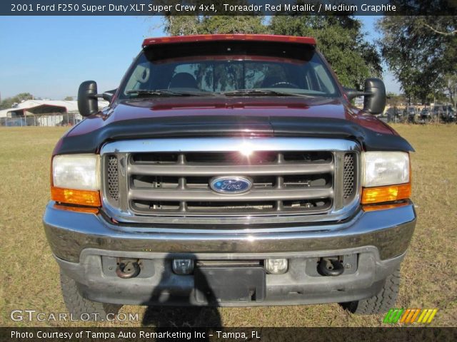 2001 Ford F250 Super Duty XLT Super Crew 4x4 in Toreador Red Metallic