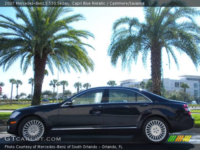 2007 Mercedes-Benz S 550 Sedan in Capri Blue Metallic