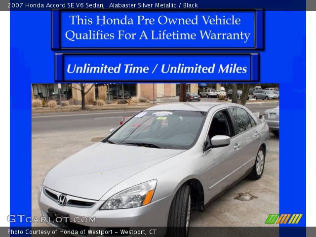 2007 Honda Accord SE V6 Sedan in Alabaster Silver Metallic