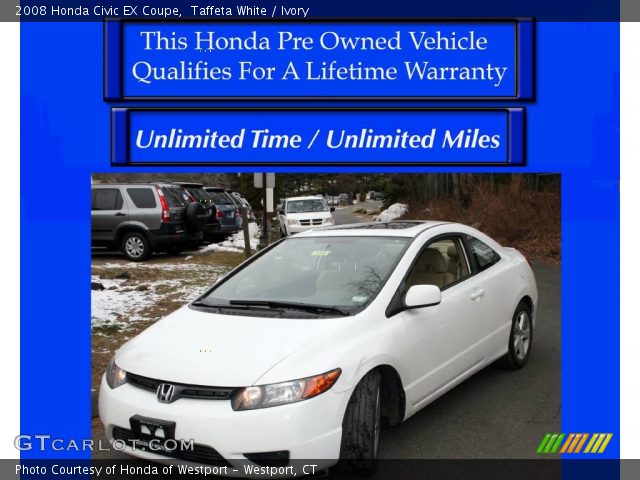 2008 Honda Civic EX Coupe in Taffeta White
