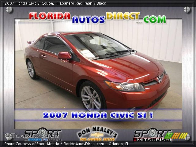 2007 Honda Civic Si Coupe in Habanero Red Pearl