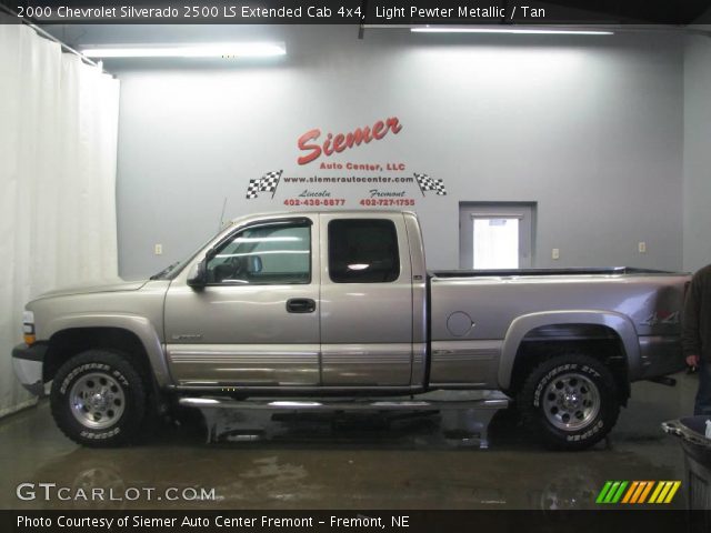 2000 Chevrolet Silverado 2500 LS Extended Cab 4x4 in Light Pewter Metallic
