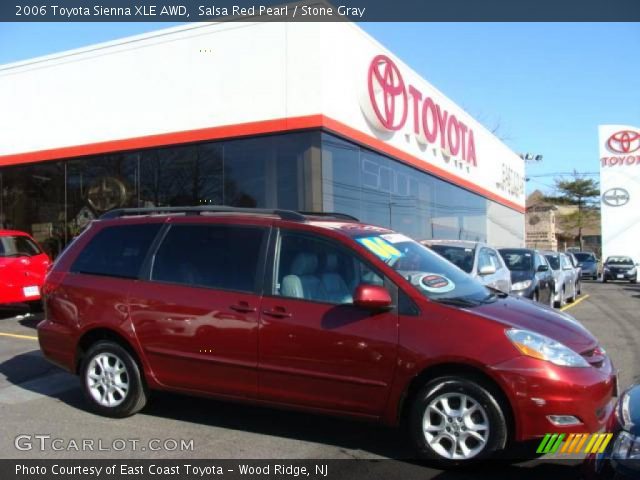 2006 Toyota Sienna XLE AWD in Salsa Red Pearl