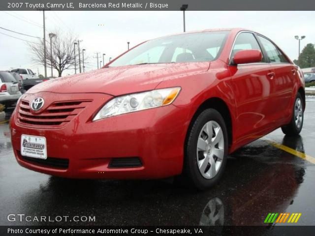 2007 Toyota Camry LE in Barcelona Red Metallic