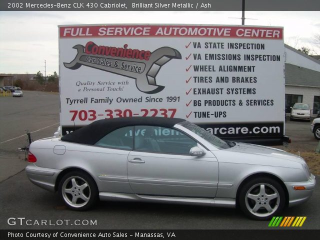 2002 Mercedes-Benz CLK 430 Cabriolet in Brilliant Silver Metallic