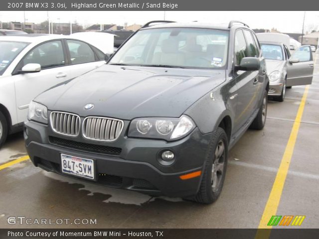 2007 BMW X3 3.0si in Highland Green Metallic