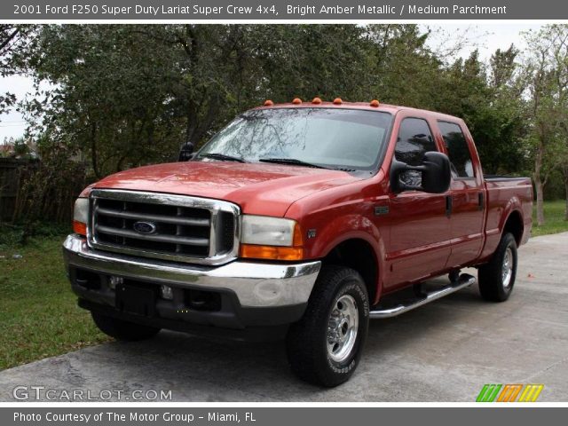2001 Ford F250 Super Duty Lariat Super Crew 4x4 in Bright Amber Metallic