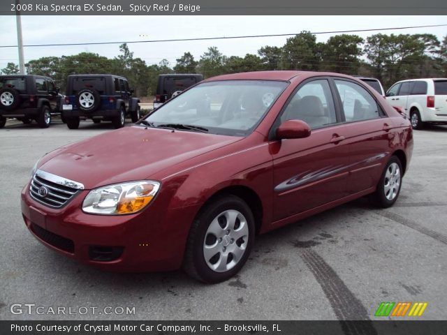 2008 Kia Spectra EX Sedan in Spicy Red