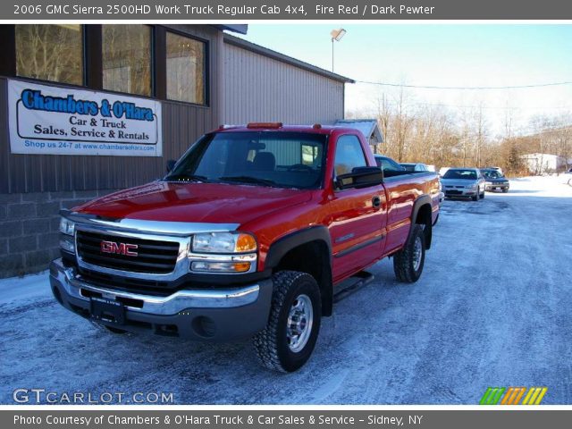 2006 GMC Sierra 2500HD Work Truck Regular Cab 4x4 in Fire Red