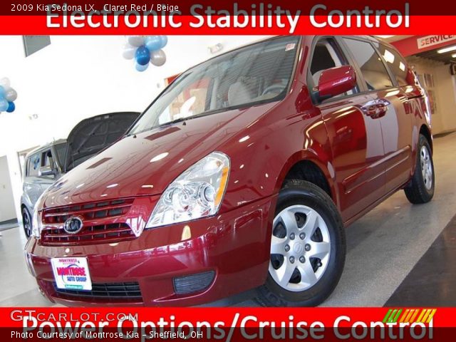 2009 Kia Sedona LX in Claret Red