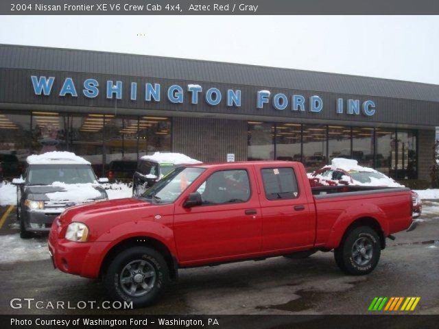 2004 Nissan Frontier XE V6 Crew Cab 4x4 in Aztec Red