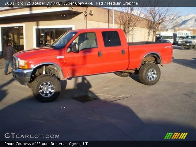 2001 Ford F250 Super Duty XLT Super Crew 4x4 in Red