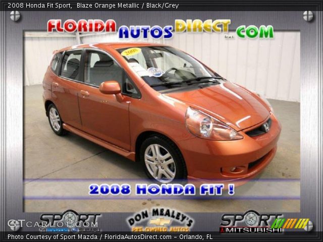 2008 Honda Fit Sport in Blaze Orange Metallic