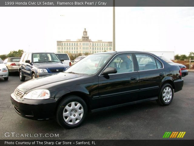 1999 Honda Civic LX Sedan in Flamenco Black Pearl