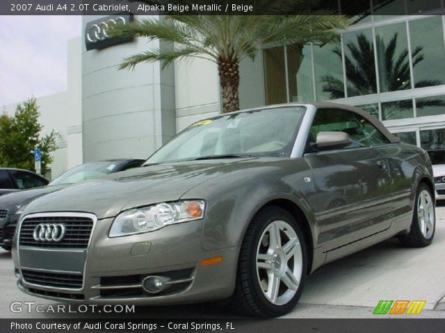 2007 Audi A4 2.0T Cabriolet in Alpaka Beige Metallic