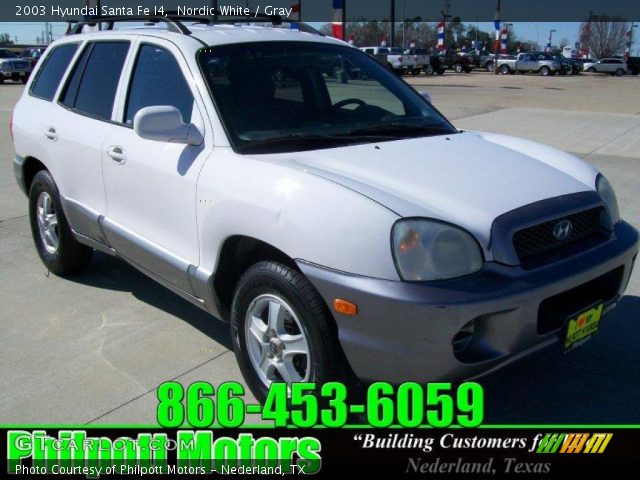 2003 Hyundai Santa Fe I4 in Nordic White