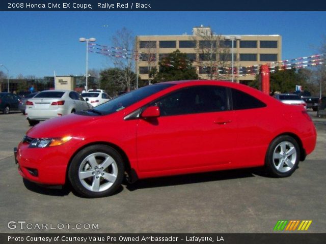 2008 Honda Civic EX Coupe in Rallye Red