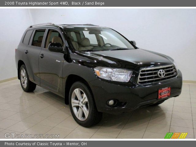 2008 Toyota Highlander Sport 4WD in Black