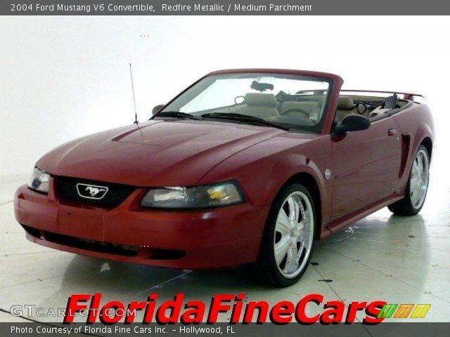 2004 Ford Mustang V6 Convertible in Redfire Metallic
