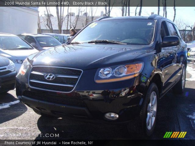 2008 Hyundai Santa Fe Limited 4WD in Ebony Black