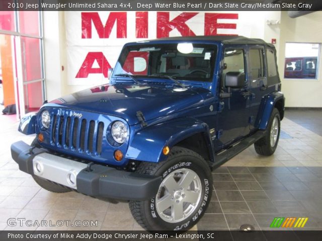 2010 Jeep Wrangler Unlimited Sahara 4x4 in Deep Water Blue Pearl