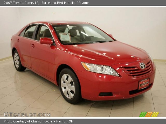 2007 Toyota Camry LE in Barcelona Red Metallic